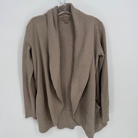 Barefoot Dreams CozyChic Lite Cardigan Shawl Collar Duster Taupe XS Style 423‎ - Picture 2 of 9